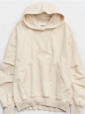 AERIE Jet Setter Hoodie color Heather Frost Bin#25